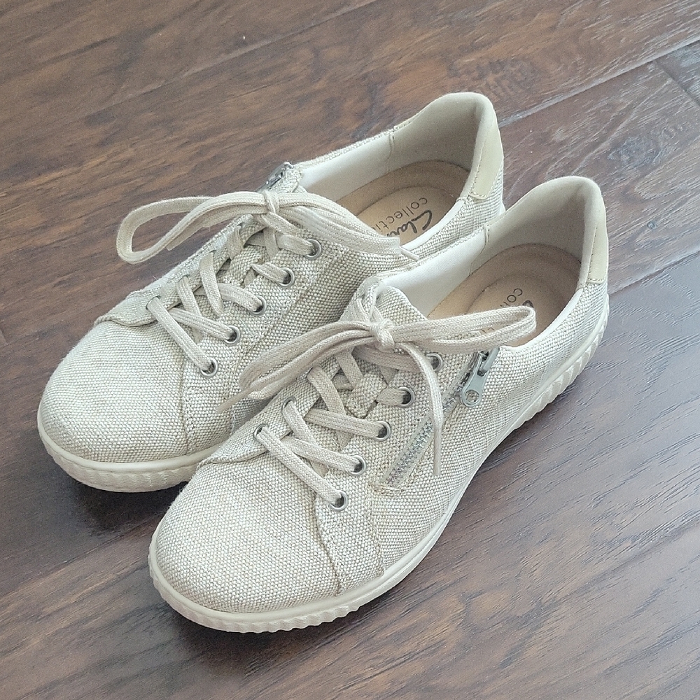 Casual Beige Canvas Sneakers